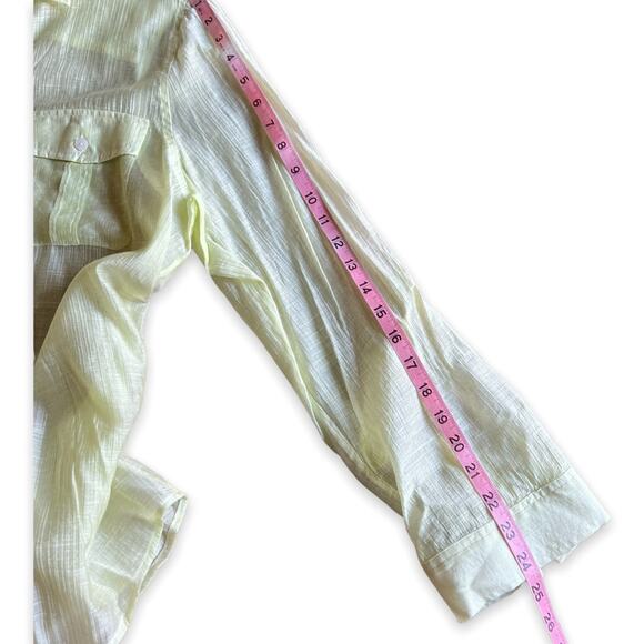 NWT- Chico’s Sheer Delight Emaline L/S Top In Soft Lime- Size 3 (XL) - Picture 13 of 14